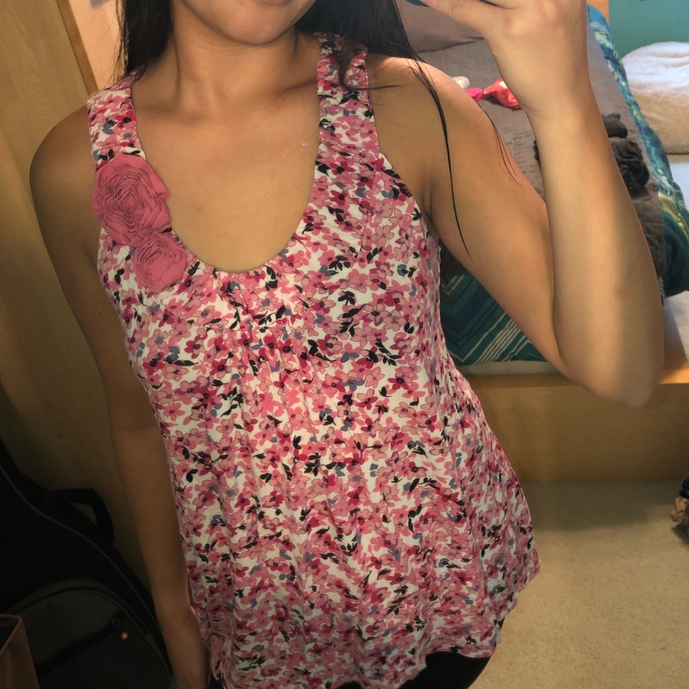 3/15 Candie’s Floral Pink Tank Top